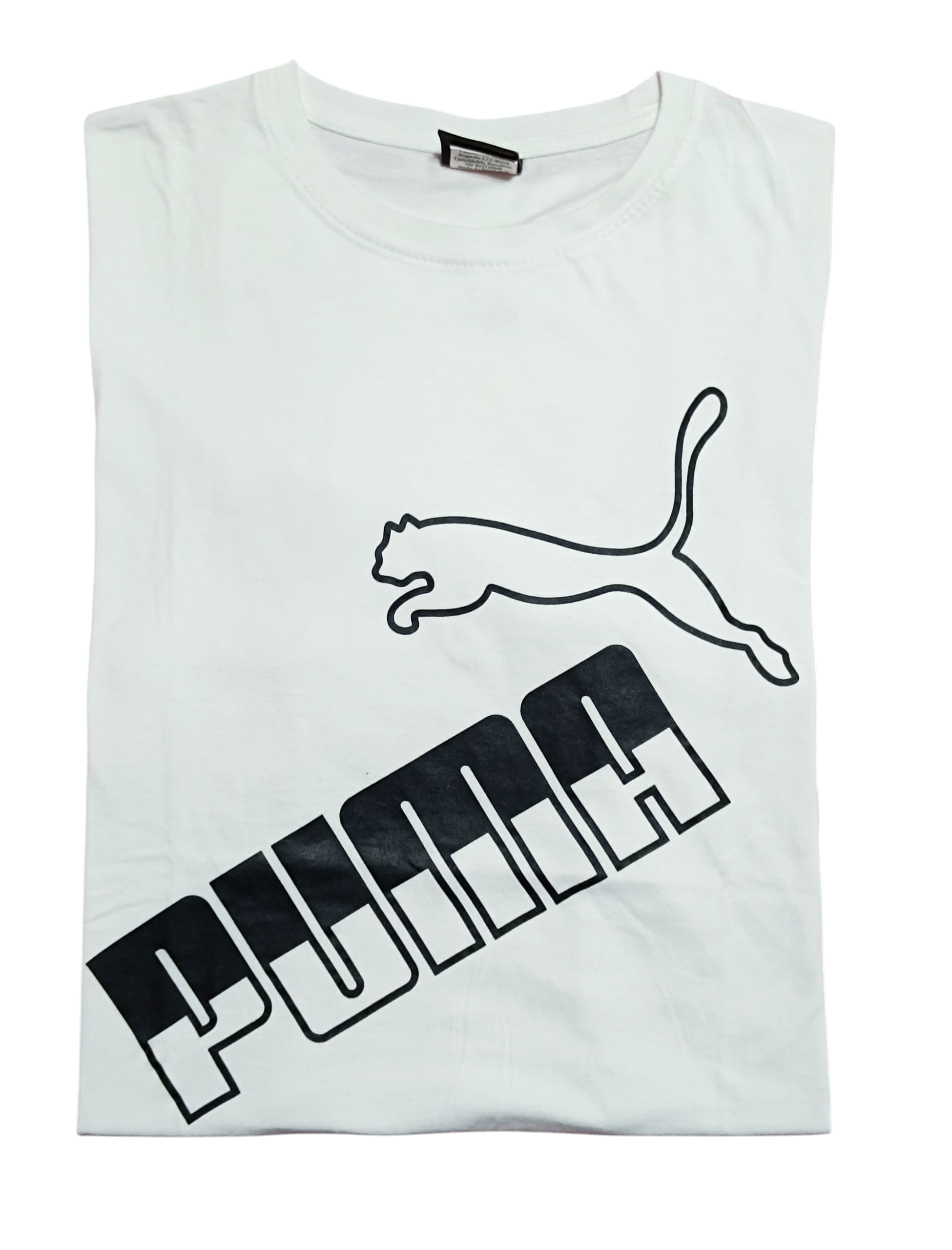 Camiseta deportiva 100% algodón — estampado felino, cómoda y versátil