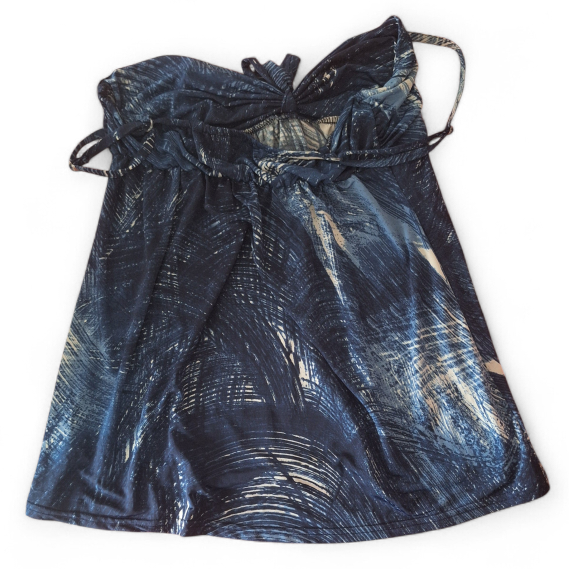 Falda Estampada Azul Ajustable Ligera Verano Mujer