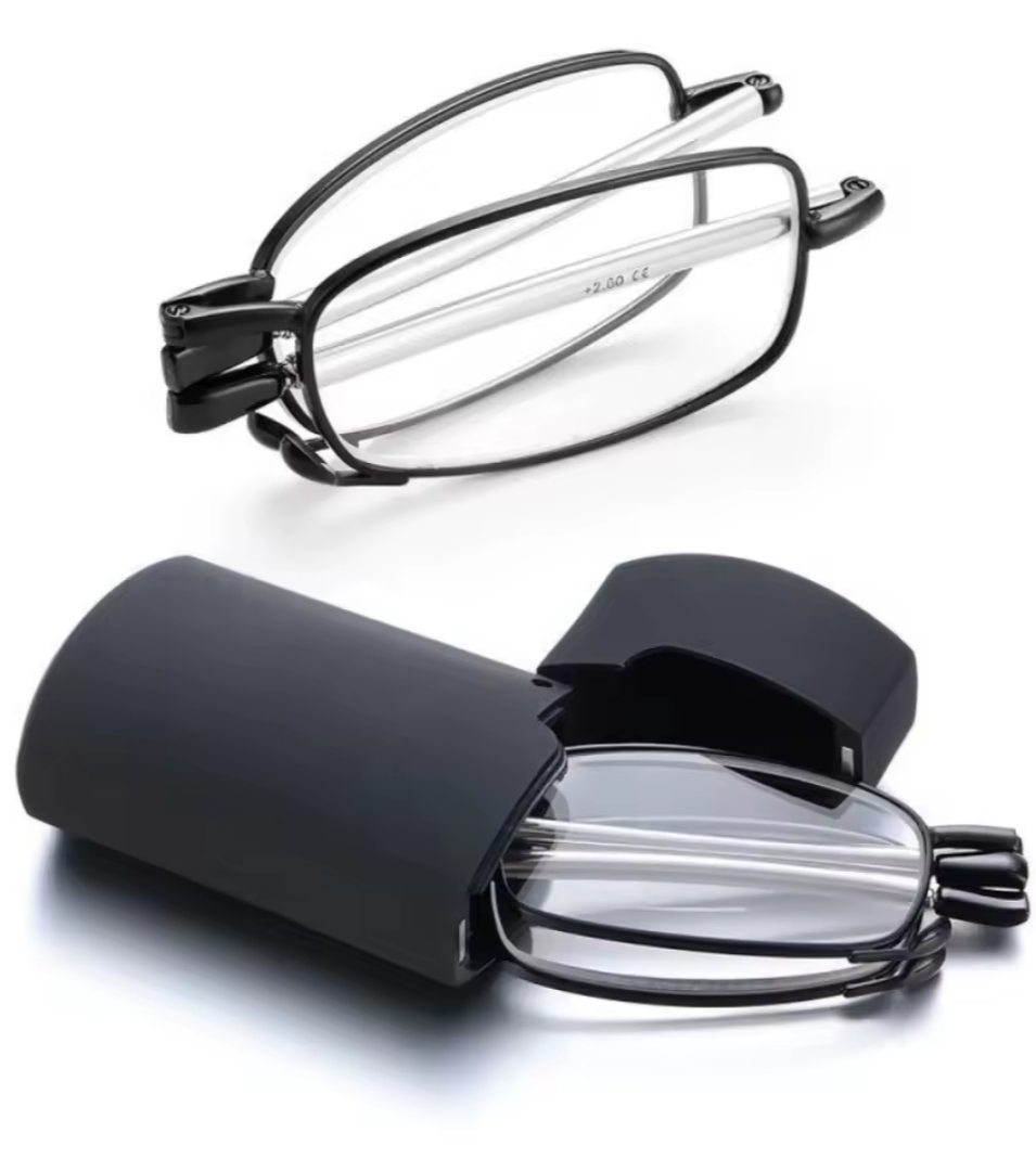 Gafas de Lectura Plegables Metal +4.00 Antiluz Azul Compactas