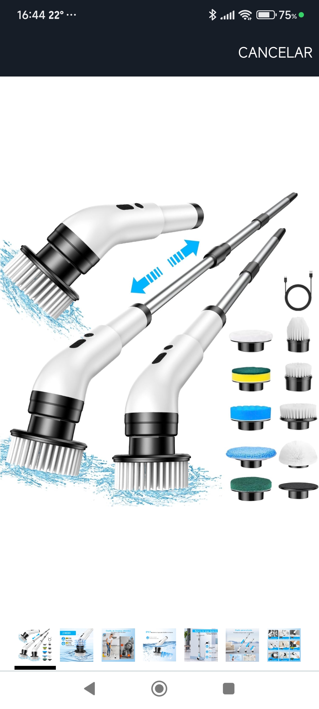 Cepillo eléctrico 9 en 1 – limpieza profunda