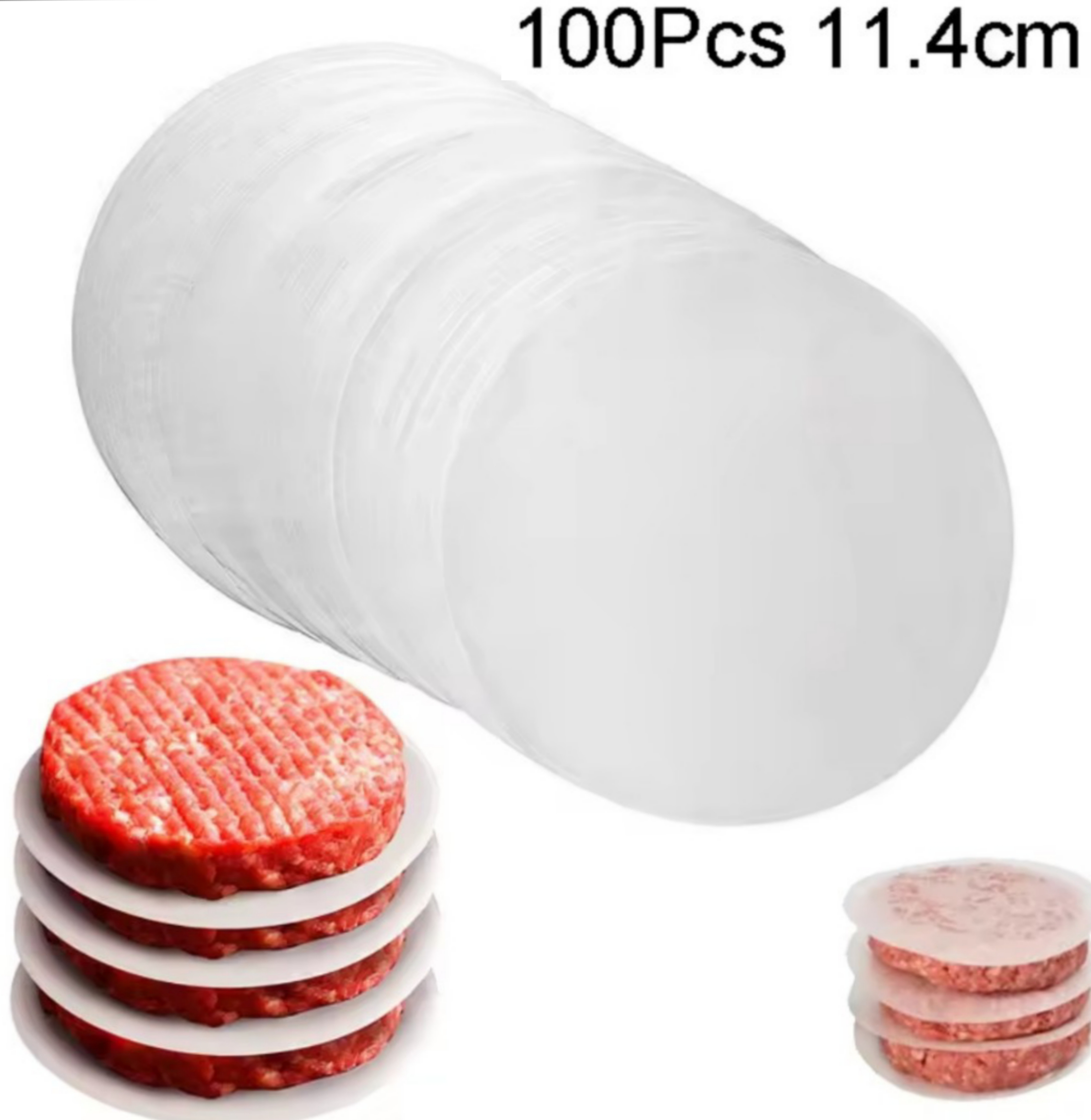 Papel para hamburguesas 11 cm — Pack 100 unidades antiadherente