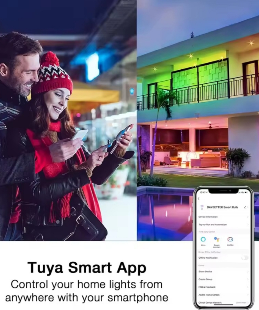 Bombilla Inteligente WiFi RGB E27 Compatible Alexa y Google Home