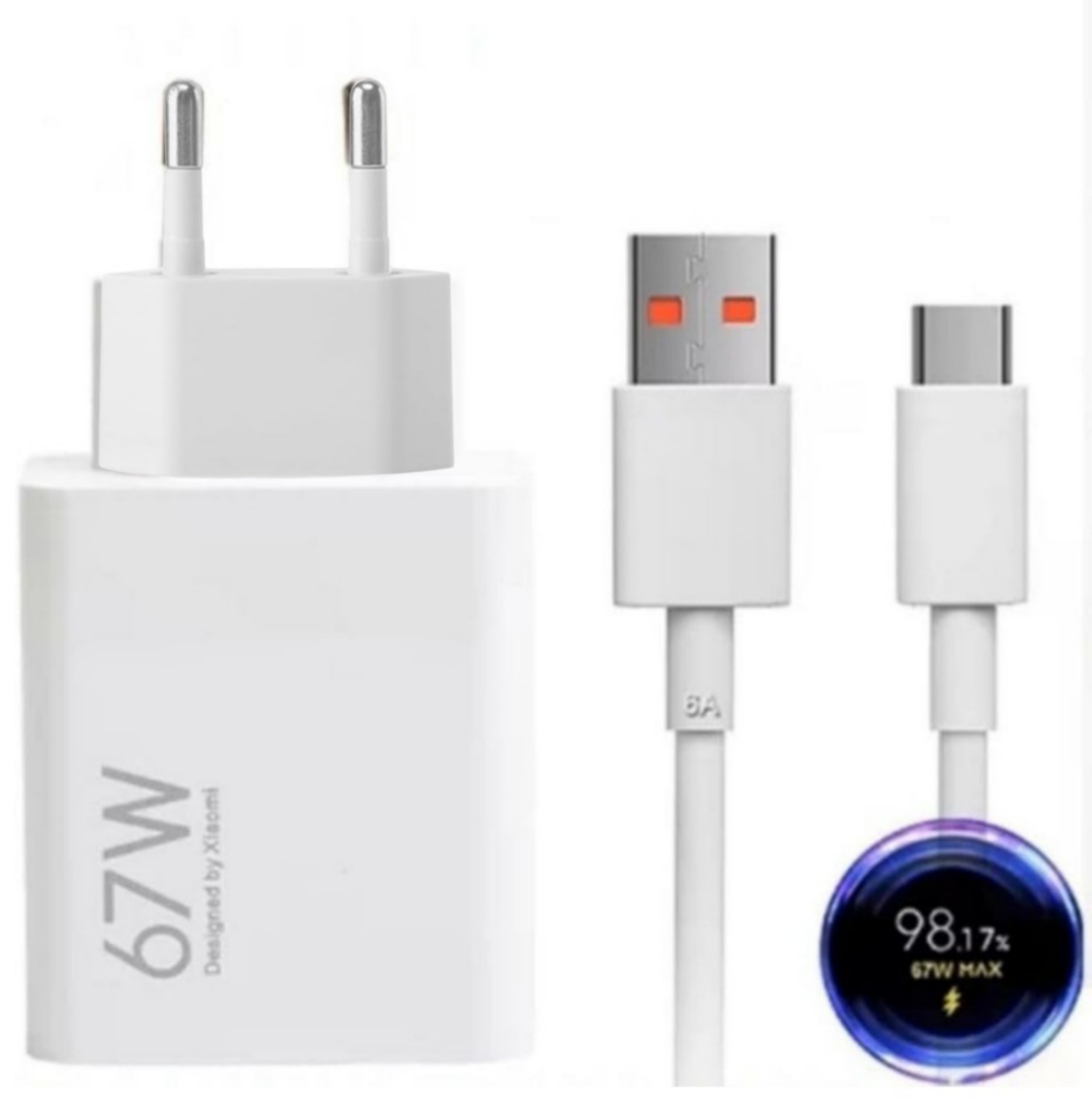 Xiaomi Original 67W HyperCharge Combo USB-A USB-C 2M