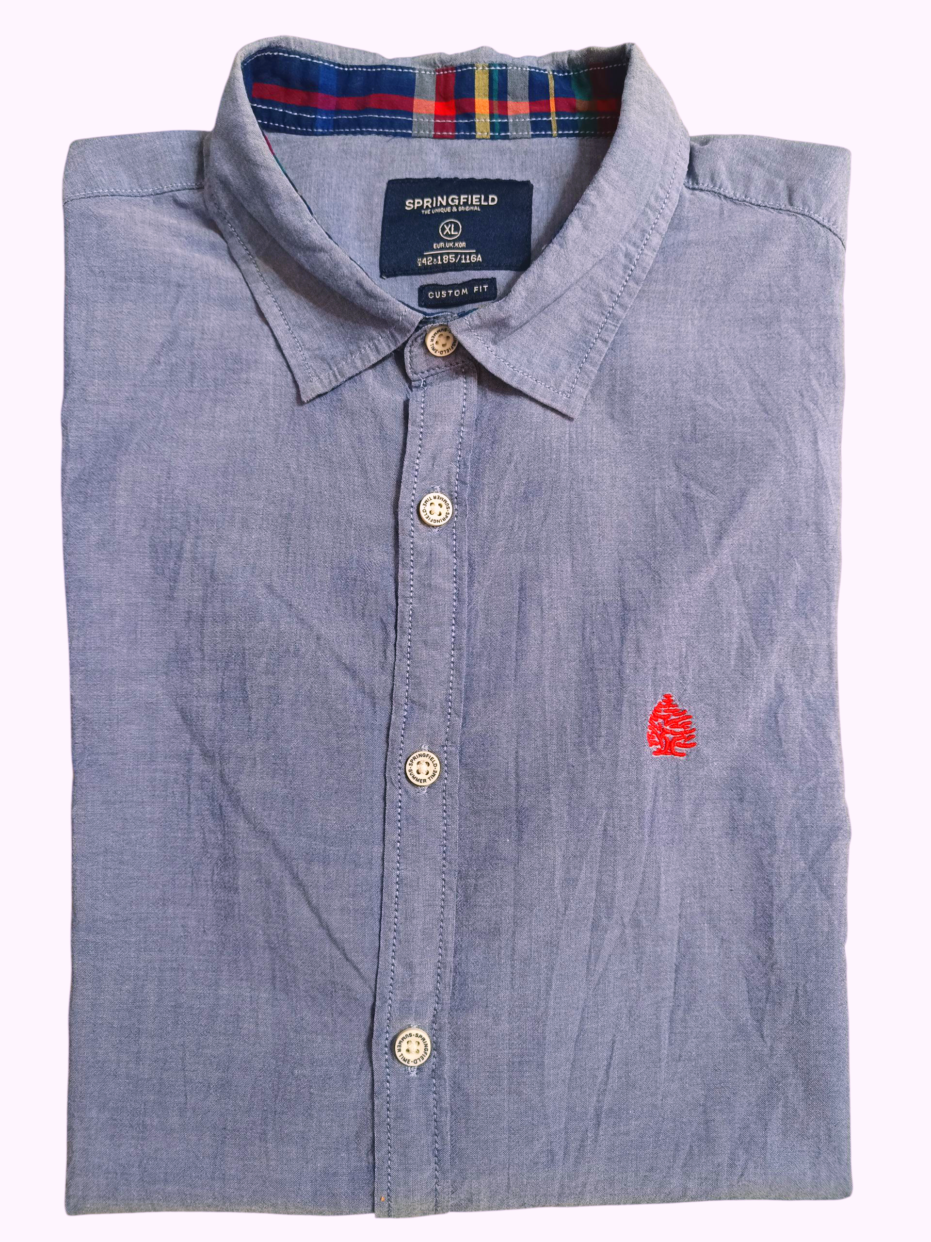Camisa Springfield lila claro XL 100% algodón