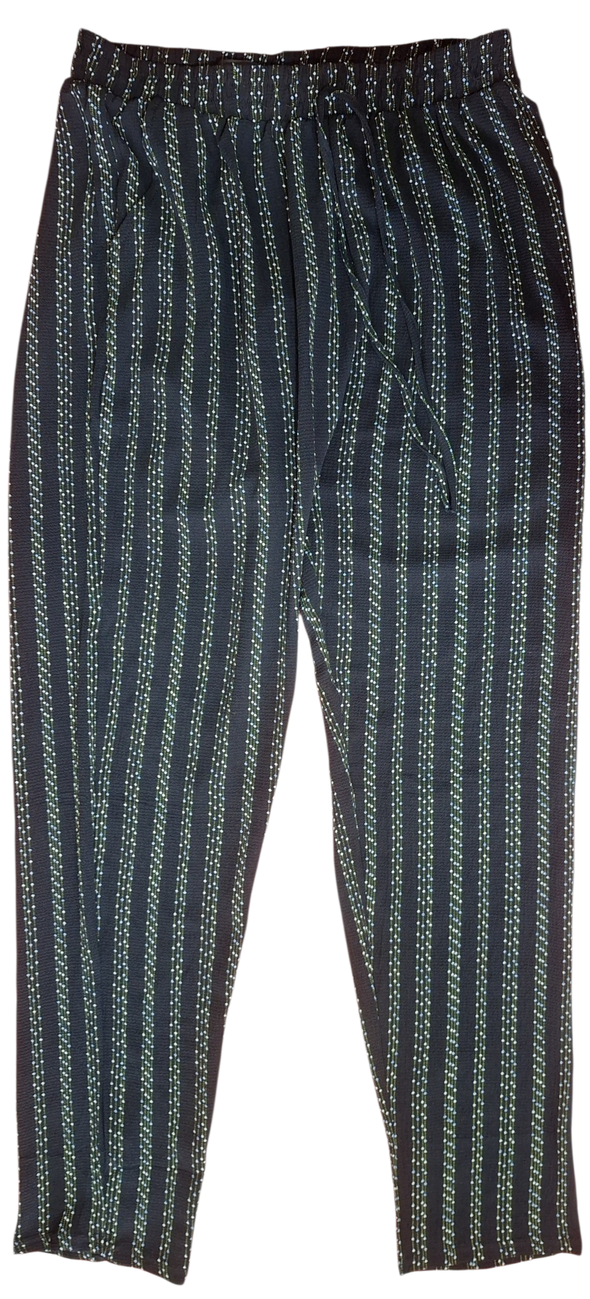 Pantalón Meylon Mey Negro Rayas Verticales XXL Nuevo