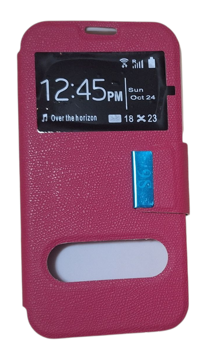 Funda flip cover rosa para Samsung Galaxy S6