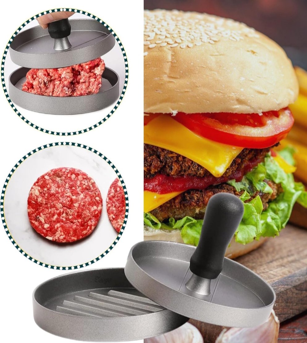 Prensa para hamburguesas 11,9 cm — Cocina perfecta y antiadherente
