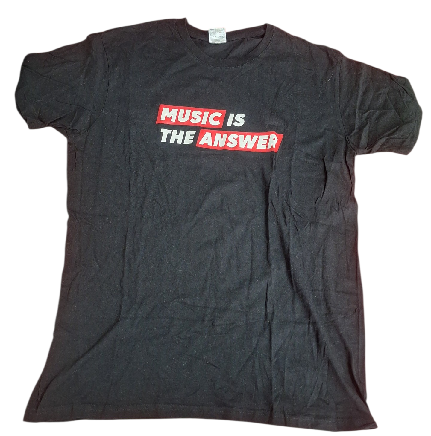 Camiseta B&C negra “Music Is The Answer” talla L