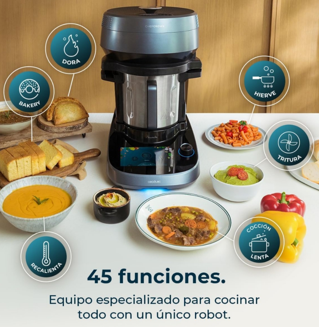 Mambo CooKing Unique Robot de Cocina Multifunción 2200W ChefCrown 4,5L Como Nuevo