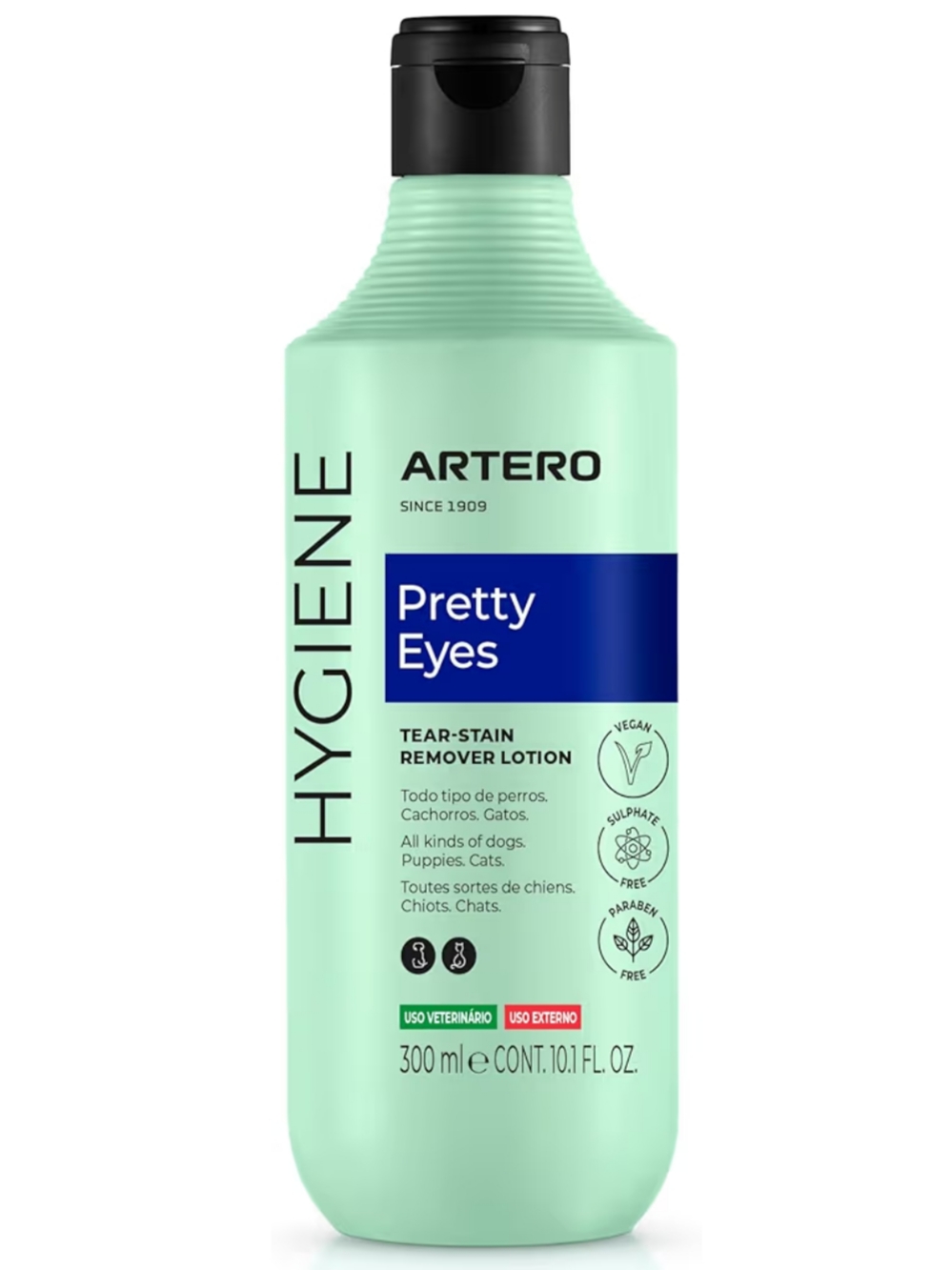 Artero Pretty Eyes 300ml Limpiador Ocular Perros y Gatos Higiene Lagrimal Natural Uso Diario Recomendado