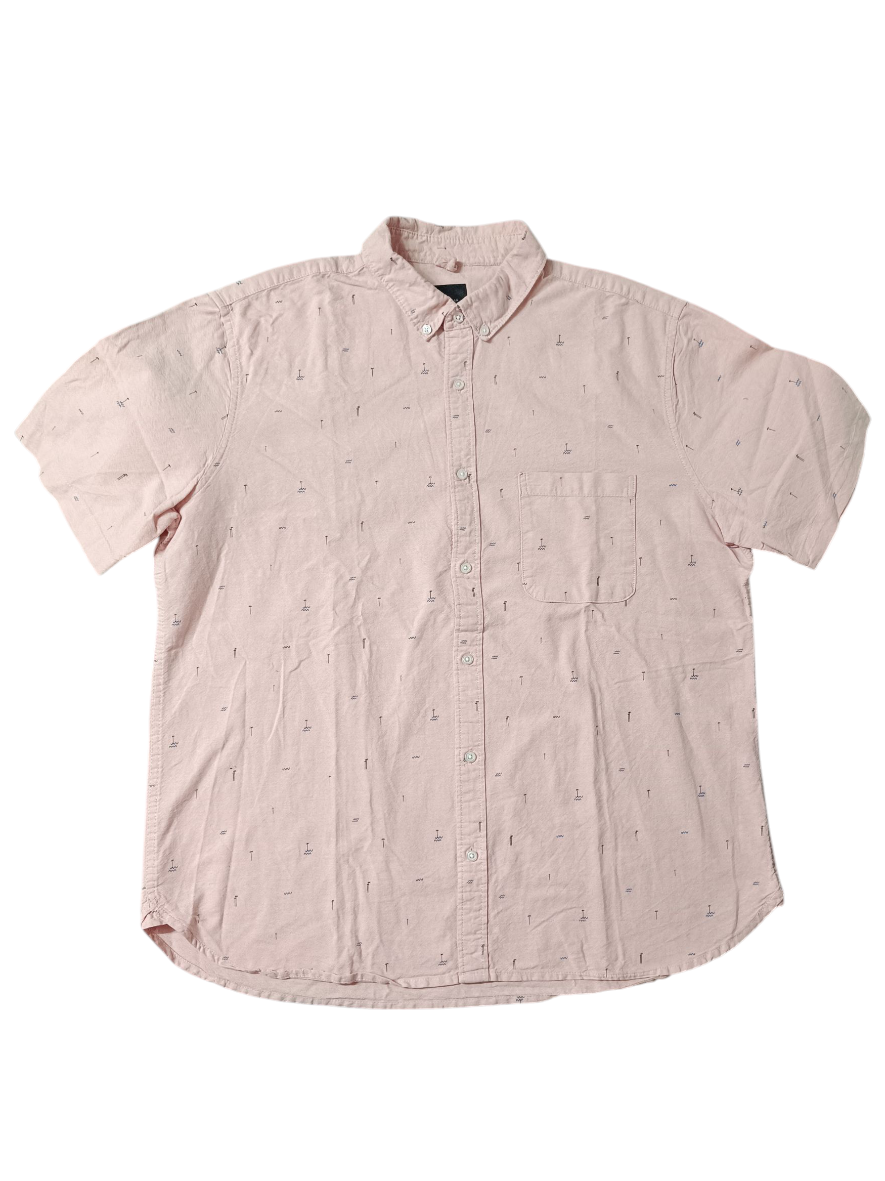 Camisa LEFTIES rosa 100% algodón — XL cómoda y fresca