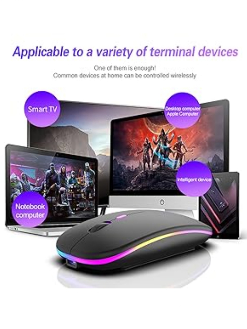 Ratón inalámbrico dual-mode – recargable, silencioso y ergonómico