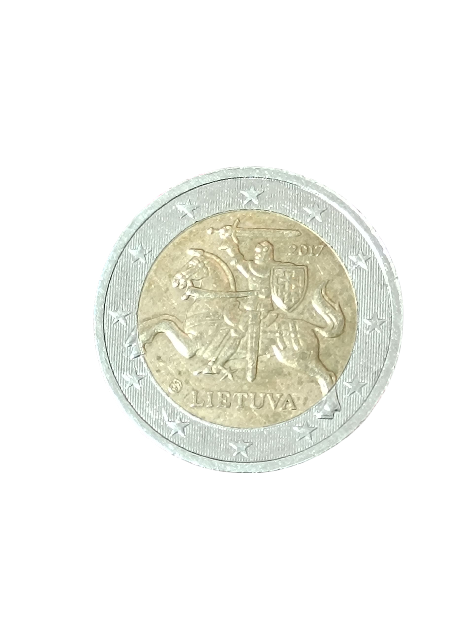2 € Lituania 2017 — Vytis (Caballero) — Excelente para coleccionistas (69 caracteres)