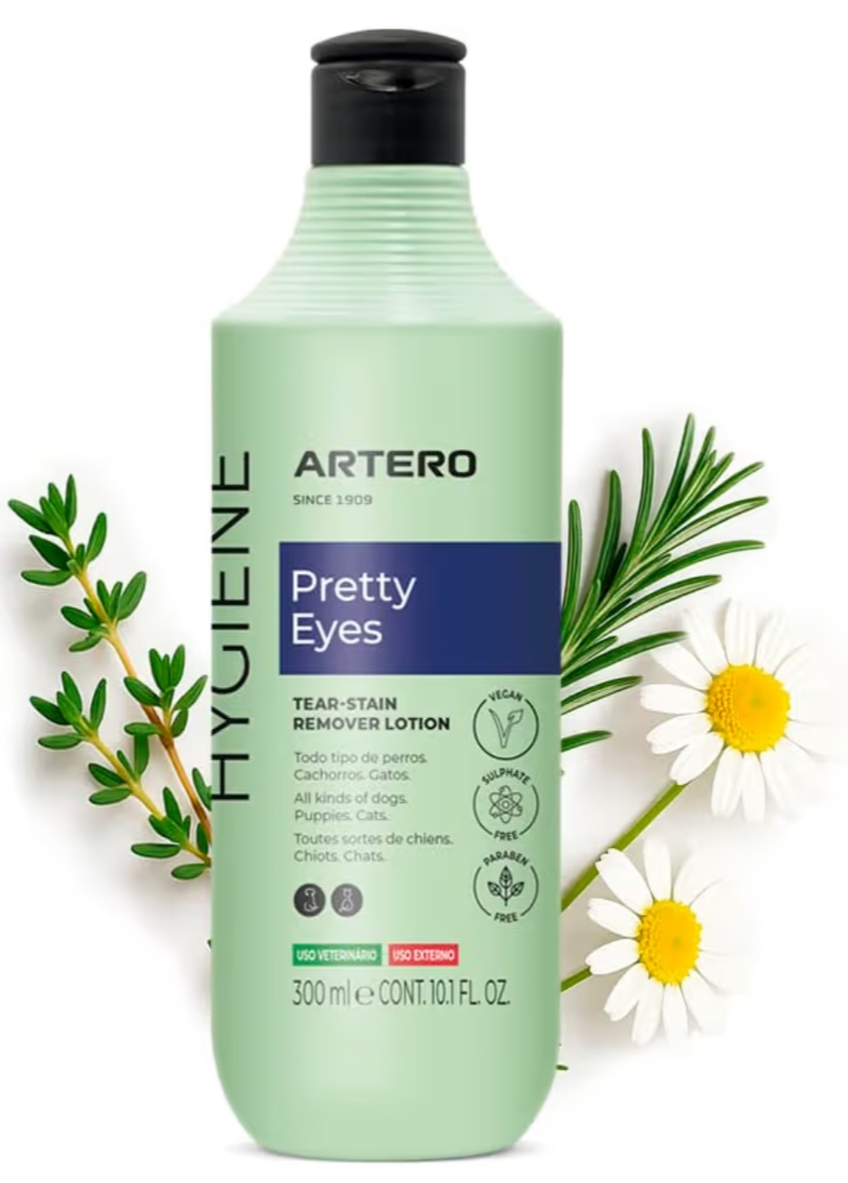 Artero Pretty Eyes 300ml Limpiador Ocular Perros y Gatos Higiene Lagrimal Natural Uso Diario Recomendado