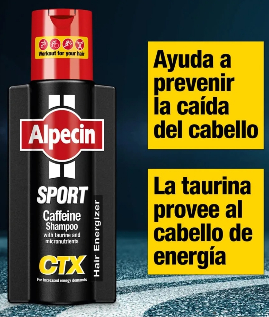 Alpecin Sport Caffeine Shampoo CTX — Energía para cabello fuerte