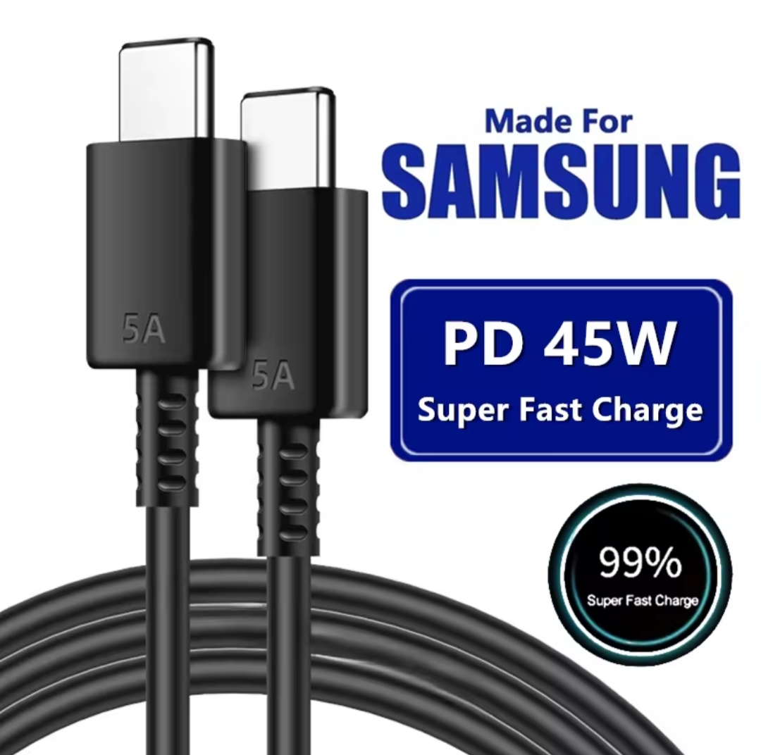 Cable USB Tipo C 45W PD Ultra Rápido 2m — Dual 5A