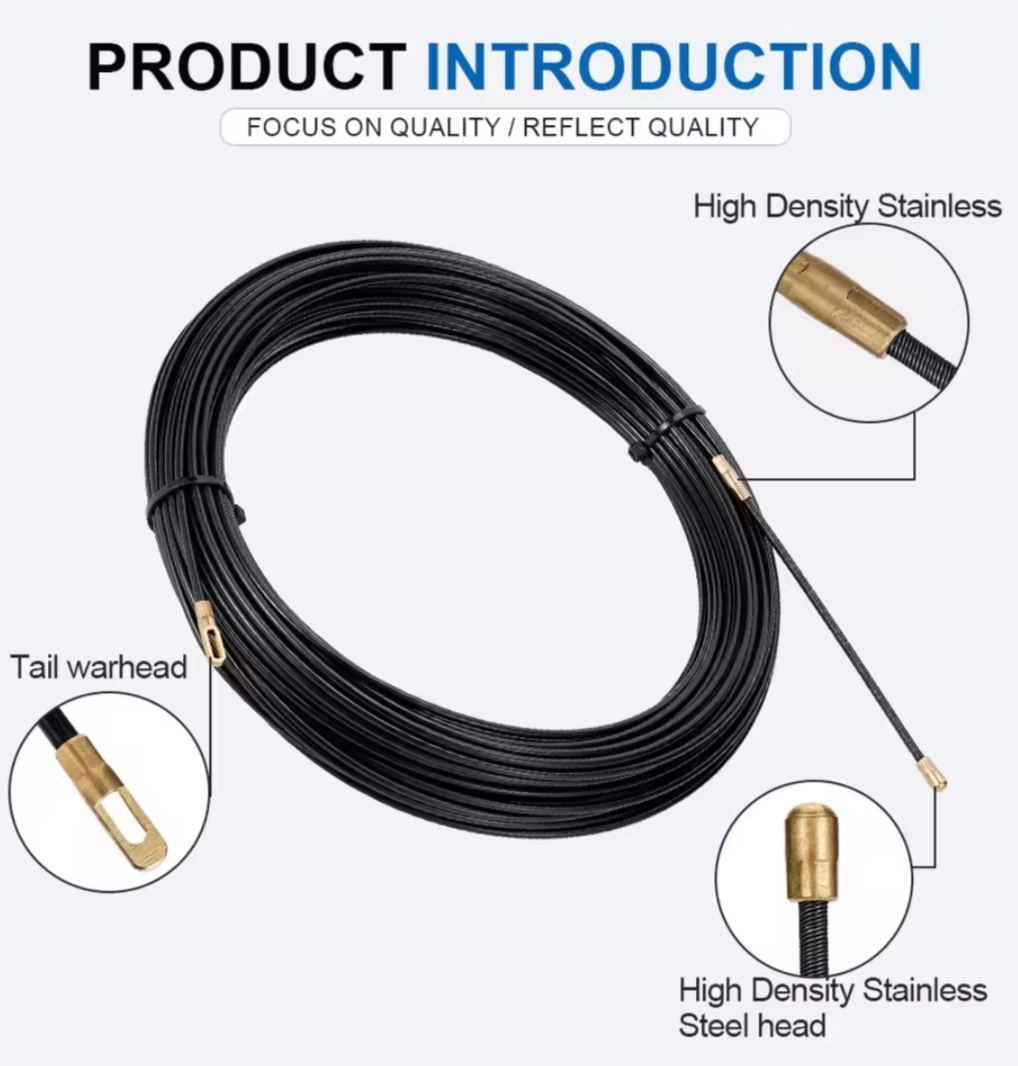 Extractor de Cables de Fibra de Vidrio 3 mm x 20 m — Guía Profesional de Cableado