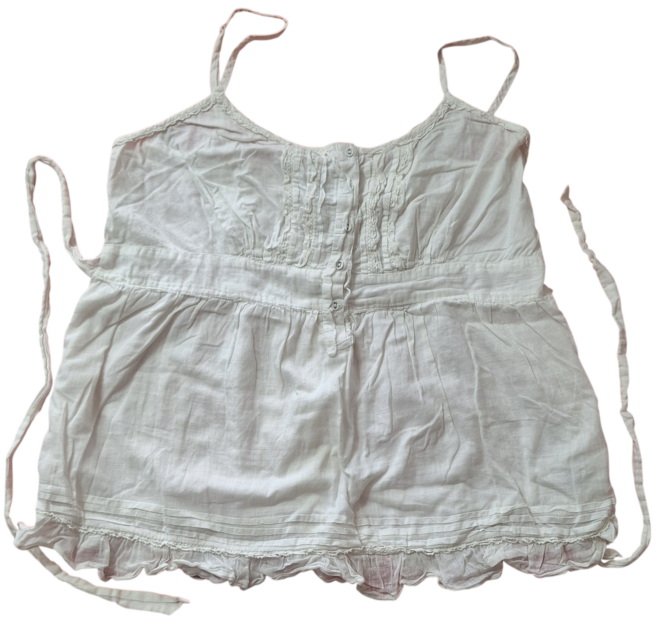 Blusa blanca Yessica C&A talla 46 XXXL estilo boho