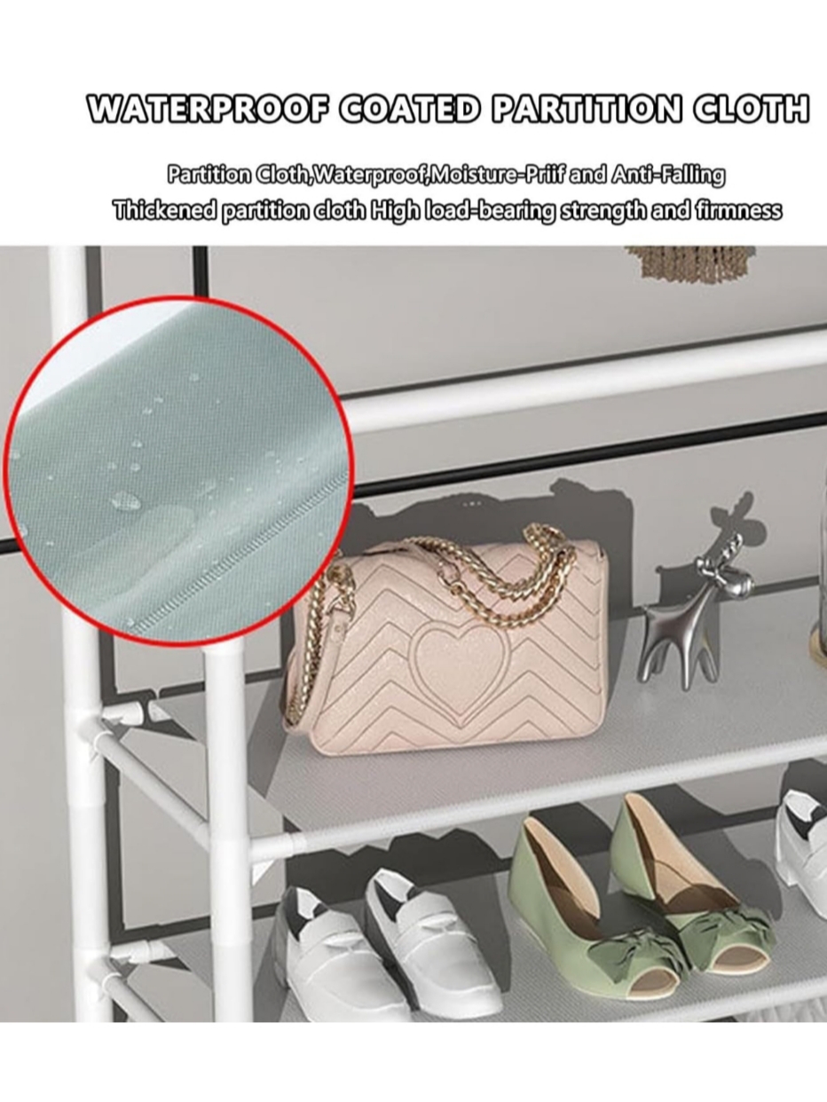 Zapatero 5 Niveles con Ganchos – Blanco