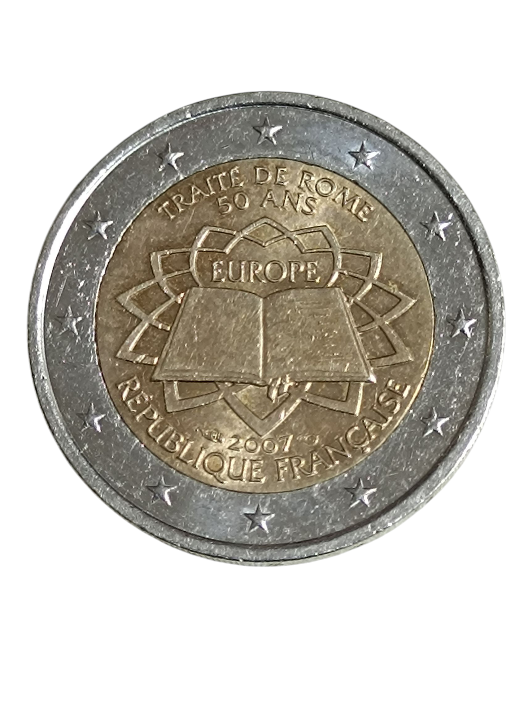 Moneda conmemorativa 2 euros Francia 2007 — 50º Aniversario Tratado de Roma