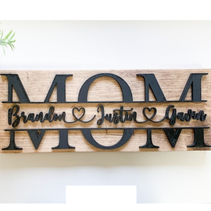 Letrero Mom Nombres
