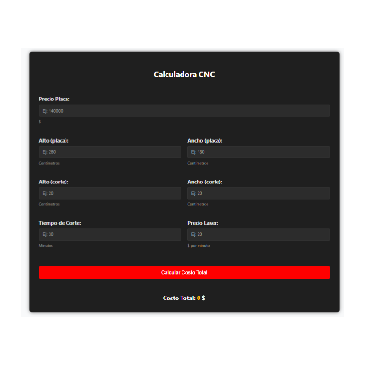 Cotizador HTML