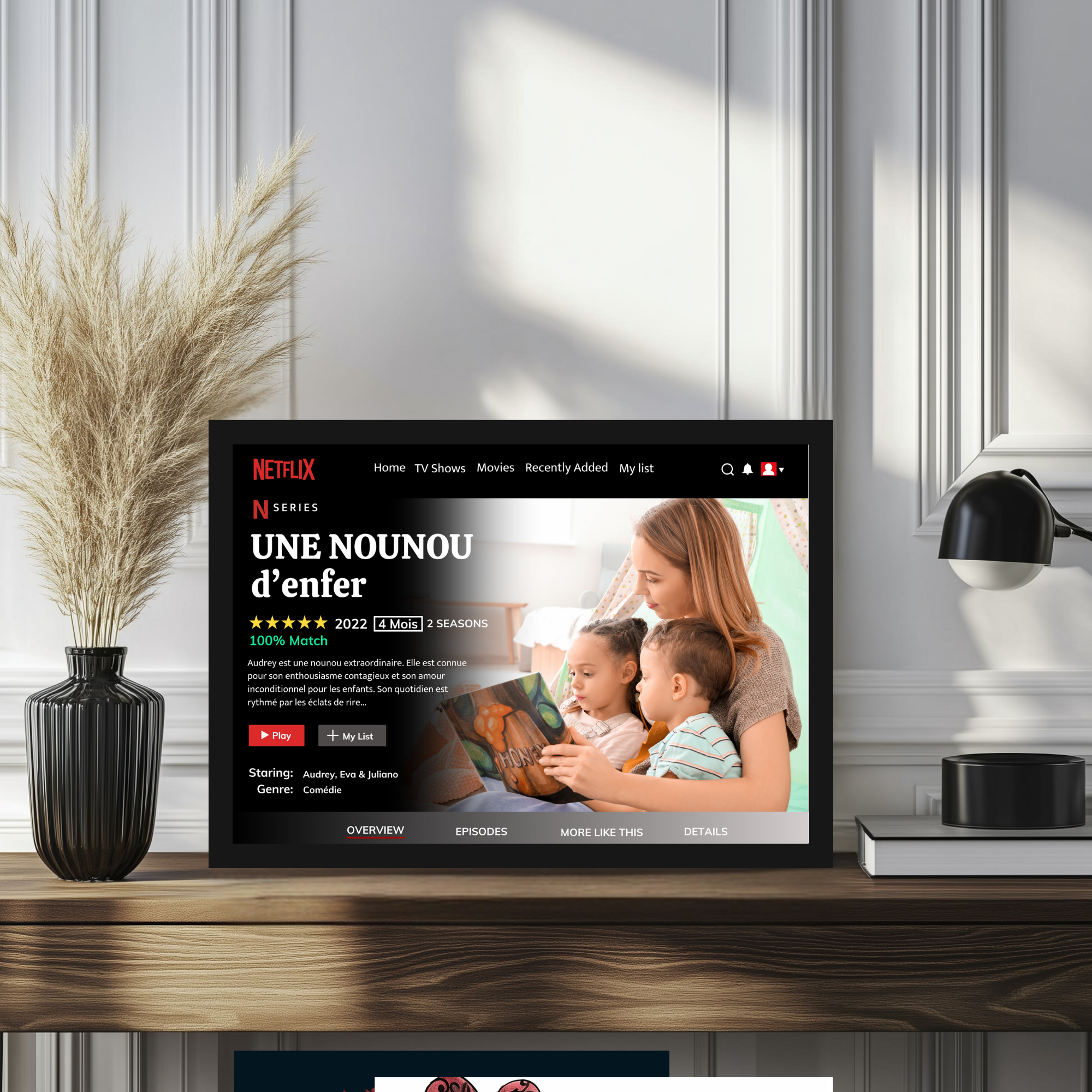Affiches personnalisables nounous avec photo inspiration netflix, poster personnalisé film, Affiche de film personnalisée, Cadeau pour nounou, affiche de film