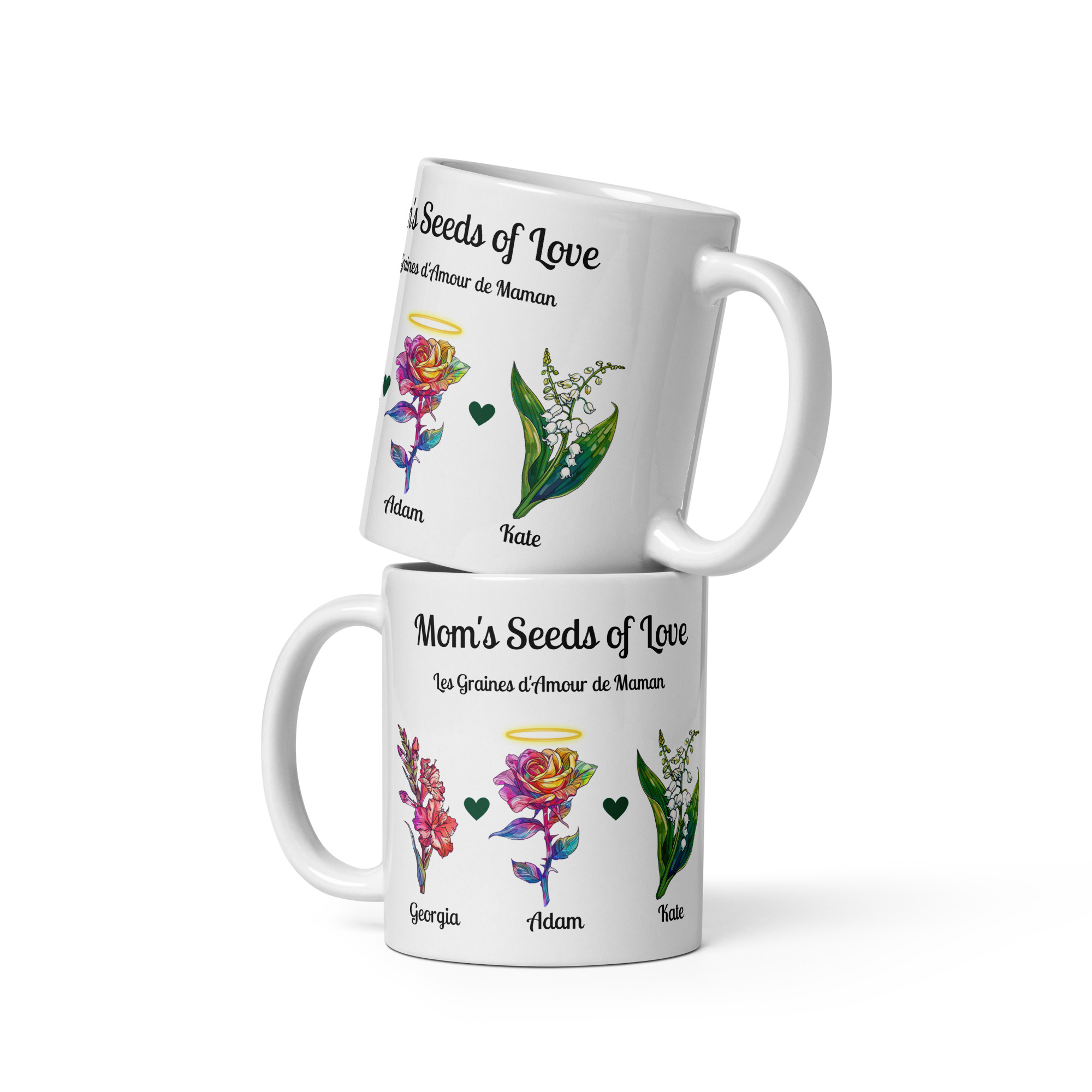 Mugs céramique Les graines d'amour de maman- Cadeau fête des mères et des grands-mères