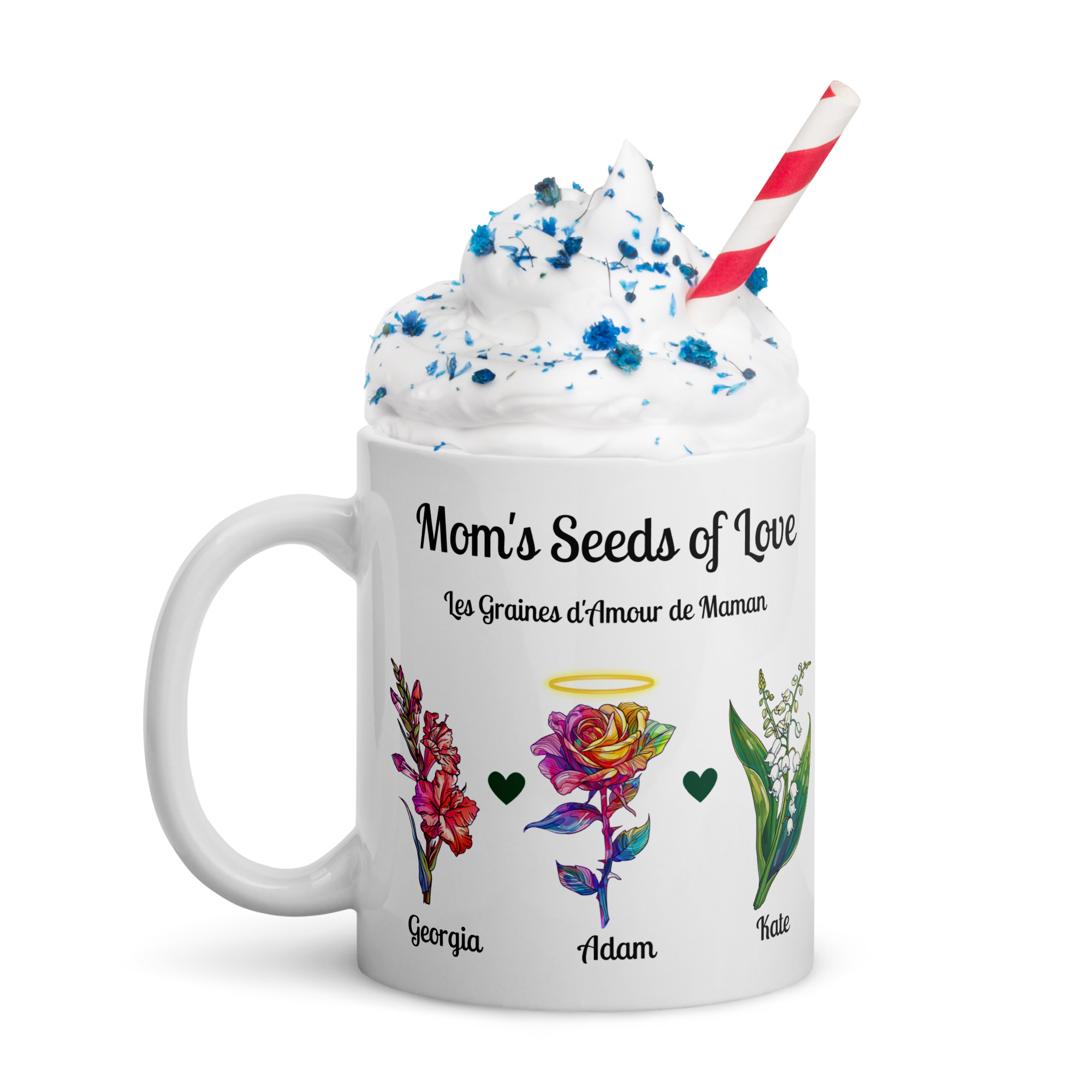 Mugs céramique Les graines d'amour de maman- Cadeau fête des mères et des grands-mères