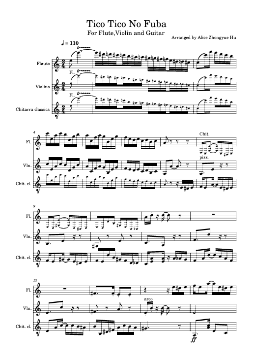 Tico Tico No Fuba - Zequinha de Abreu Arrangement