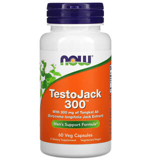 NOW Foods, TestoJack 300, 300 mg, 60 capsulas vegetales