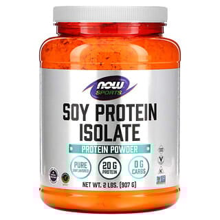 NOW Foods, Sports, Aislado de Proteķna de Soya, Natural sin sabor, 2 lbs (907 g)
