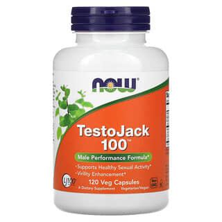 NOW Foods, TestoJack 100, 120 capsulas vegetales