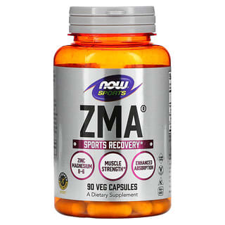 NOW Foods, Sports, ZMA, Recuperación deportiva, 90 cápsulas vegetales