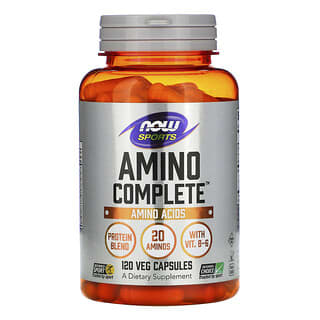 NOW Foods, Sports, Amino Complete, aminoacidos, 120 capsulas vegetales
