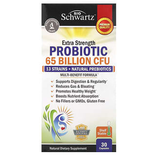 BioSchwartz, Concentracion extra, Suplemento probiotico, 65.000 millones de UFC, 30 capsulas