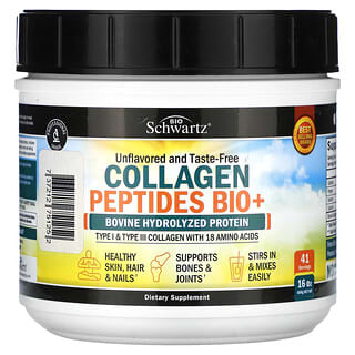 BioSchwartz, Peptidos de colageno Bio +, Sin sabor`` 454 g (16 oz)