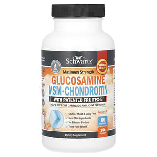 BioSchwartz, Concentracion maxima, Glucosamina, MSM y condroitina, 180 capsulas