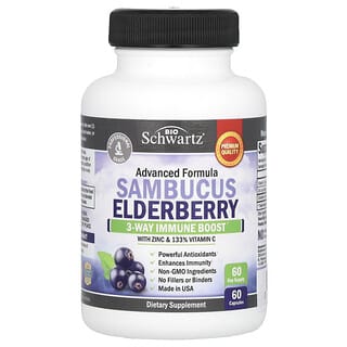 BioSchwartz, Sauco Sambucus con zinc y vitamina C, 60 capsulas