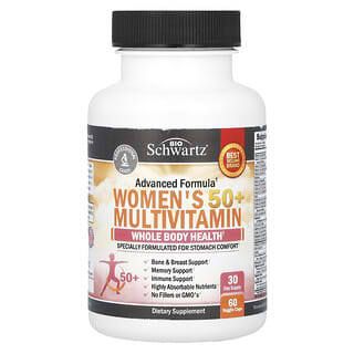 BioSchwartz, Suplemento multivitaminico para mujeres mayores de 50 aos, 60 capsulas vegetales