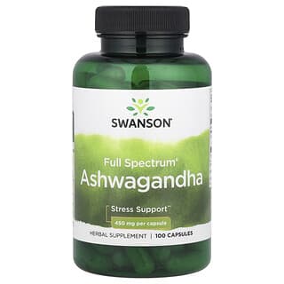 Swanson, Ashwagandha, 450 mg, 100 capsulas