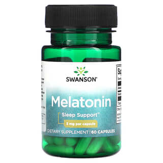 Swanson, Melatonina, 3 mg, 60 capsulas