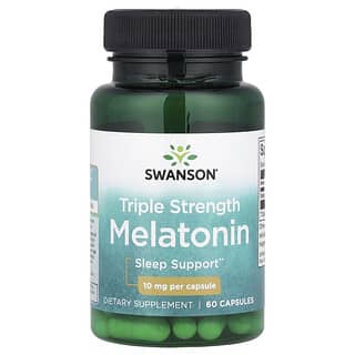 Swanson, Melatonina con triple concentracion, 10 mg, 60 capsulas