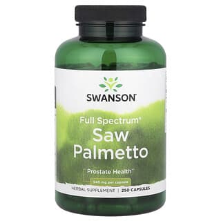 Swanson, Palma enana americana de espectro completo, 540 mg, 250 capsulas