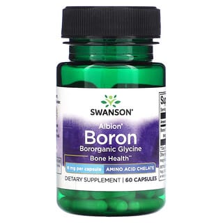 Swanson, Albion, Boro, 6 mg, 60 capsulas