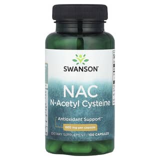 Swanson, NAC, N-acetilcisteina, 600 mg, 100 capsulas