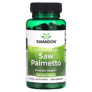 Swanson, Palma enana americana, 540 mg, 100 capsulas