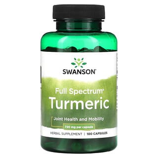 Swanson, Curcuma de espectro completo, 720 mg, 100 capsulas