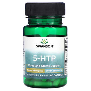 Swanson, 5-HTP, Concentracion extra, 100 mg, 60 capsulas
