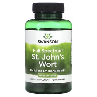 Swanson, Hierba de San Juan de espectro completo, 375 mg, 120 capsulas